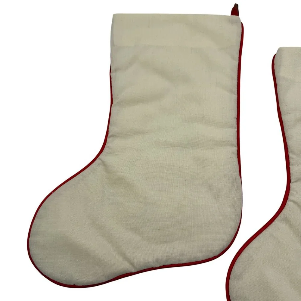 Calista Crafts vintage Christmas stocking Gold tone‎ appliqued tree satin